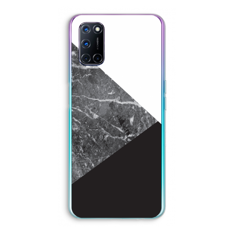 Combinatie marmer: Oppo A92 Transparant Hoesje