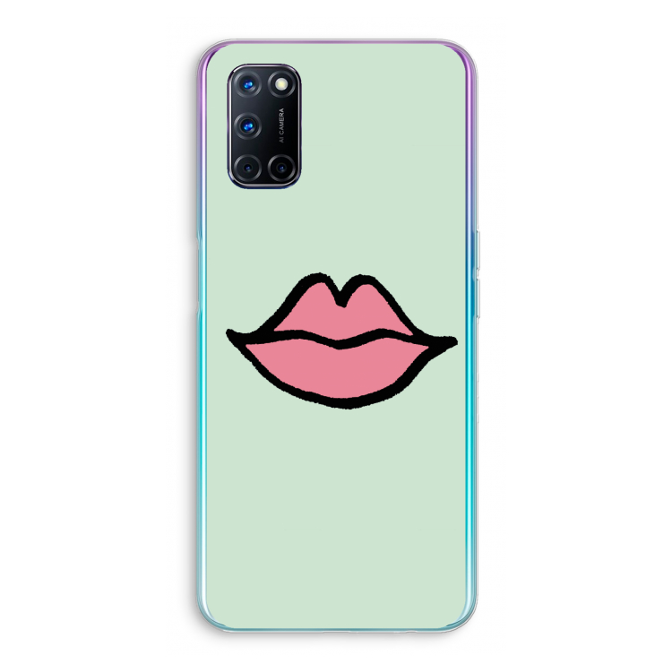 Kusje: Oppo A92 Transparant Hoesje
