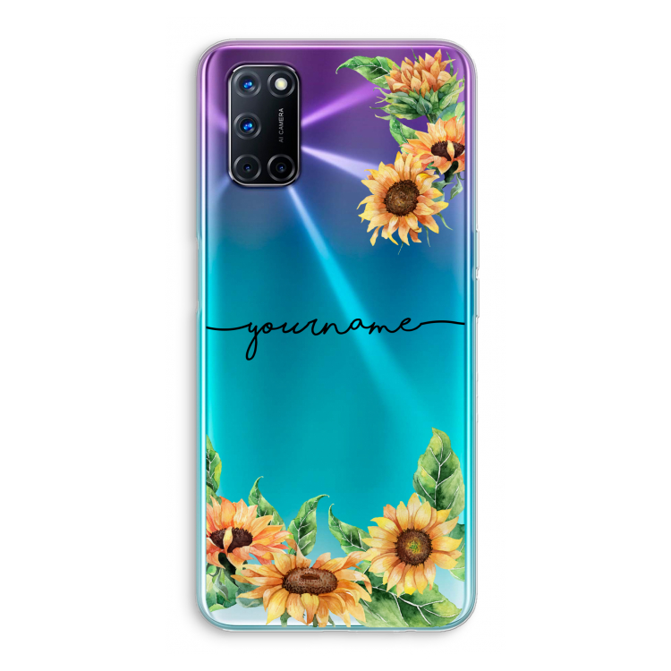 Zonnebloemen: Oppo A92 Transparant Hoesje