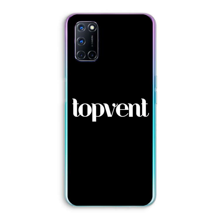 Topvent Zwart: Oppo A92 Transparant Hoesje
