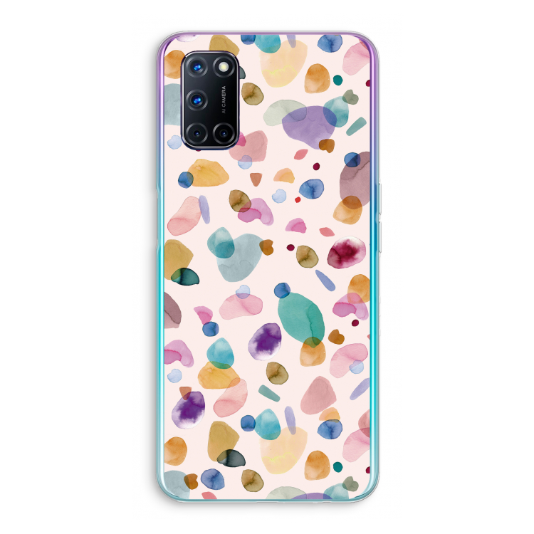 Terrazzo Memphis Pink: Oppo A92 Transparant Hoesje