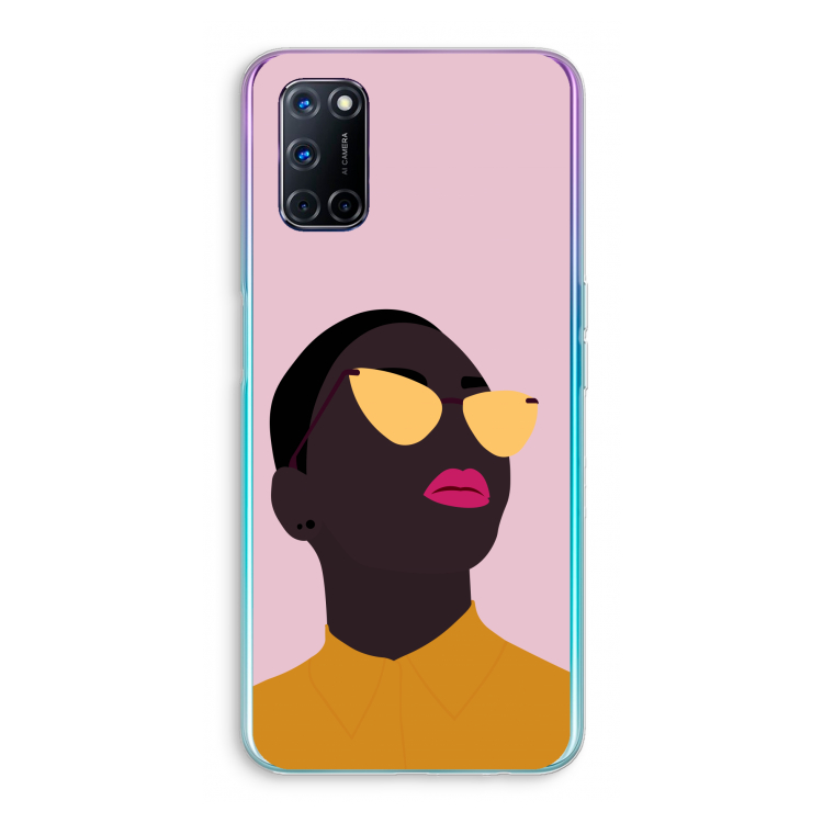Yellow glasses: Oppo A92 Transparant Hoesje