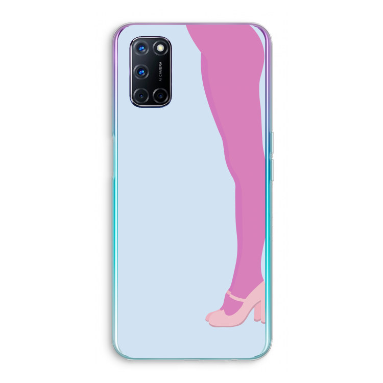 Pink panty: Oppo A92 Transparant Hoesje
