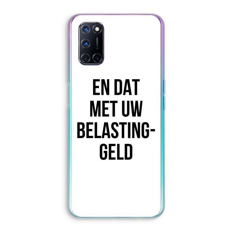 Belastinggeld: Oppo A92 Transparant Hoesje