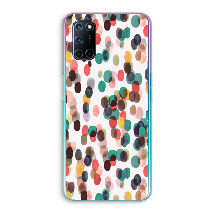 Tropical Dots: Oppo A92 Transparant Hoesje