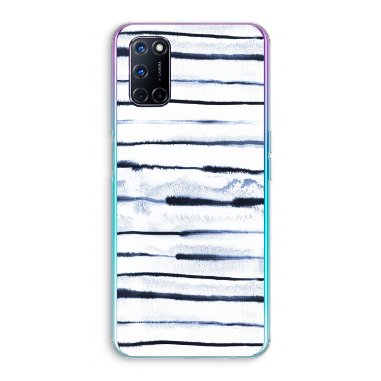 Ink Stripes: Oppo A92 Transparant Hoesje