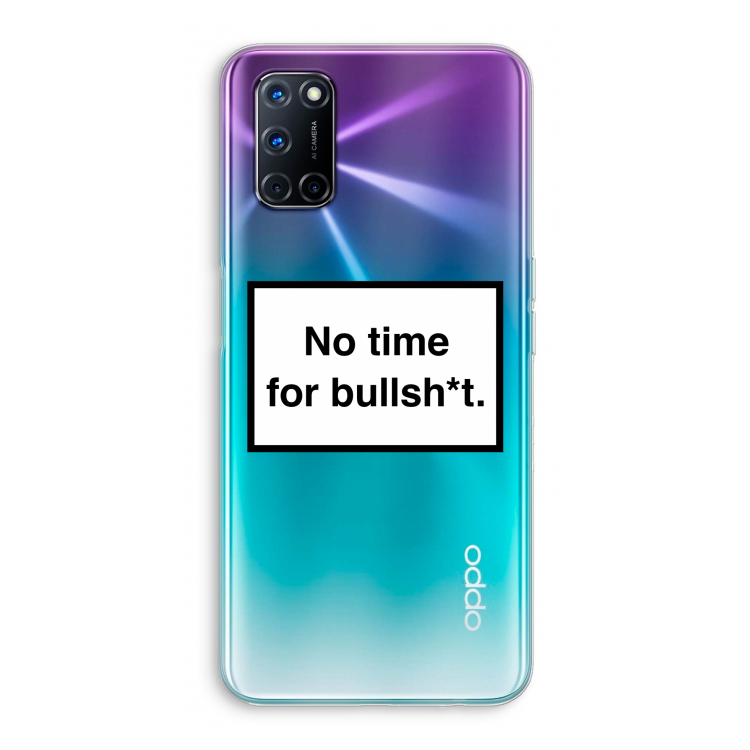 No time: Oppo A92 Transparant Hoesje