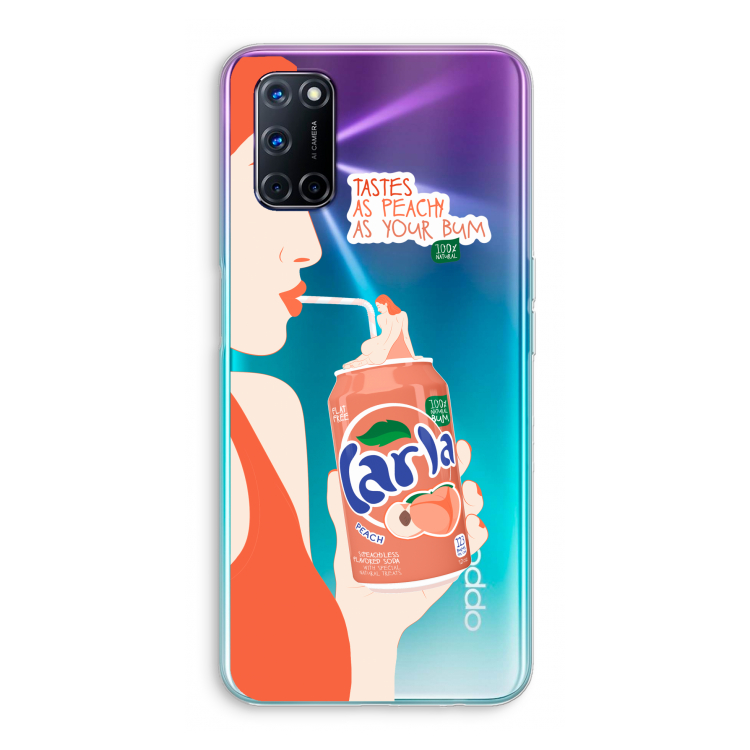 Peach please!: Oppo A92 Transparant Hoesje