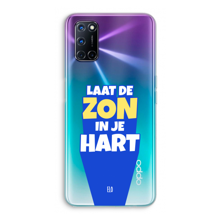 Laat de zon in je hart: Oppo A92 Transparant Hoesje
