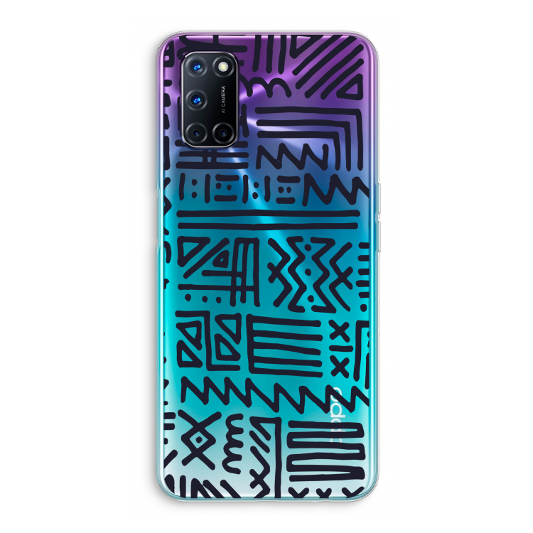 Marrakech print: Oppo A92 Transparant Hoesje