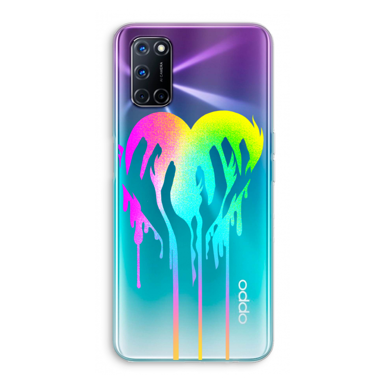 Hold My Heart: Oppo A92 Transparant Hoesje