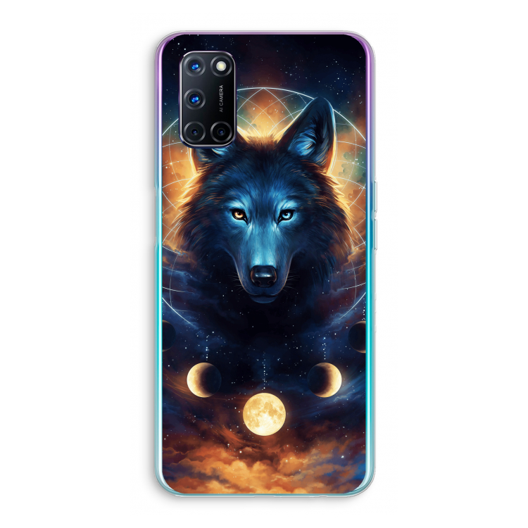 Wolf Dreamcatcher: Oppo A92 Transparant Hoesje