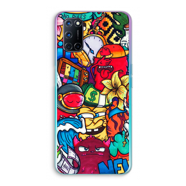 No Rules: Oppo A92 Transparant Hoesje