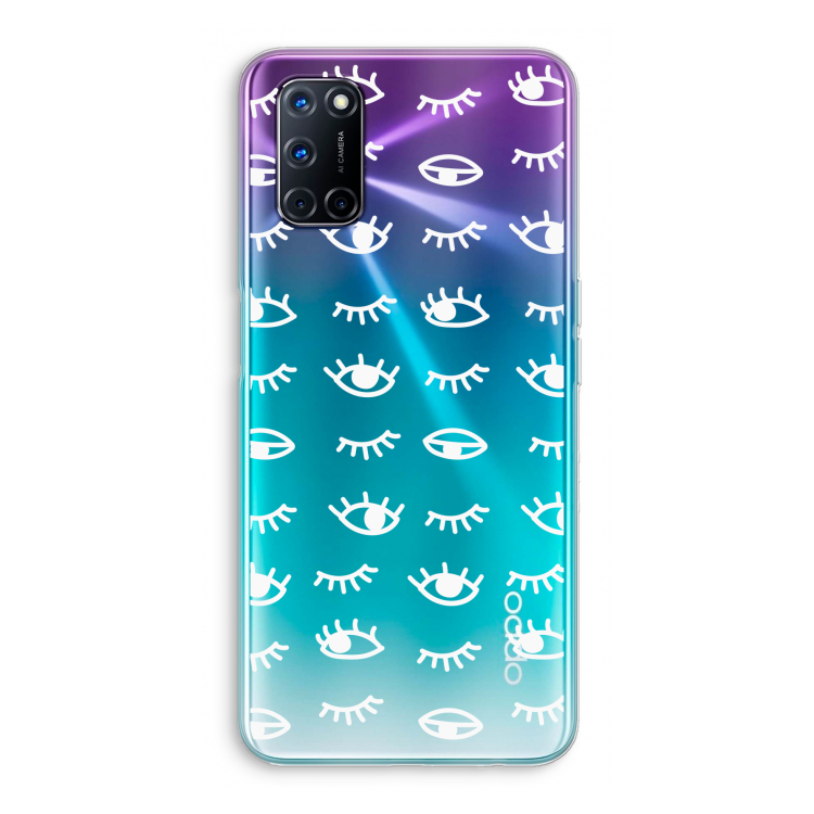 Eye pattern #3: Oppo A92 Transparant Hoesje