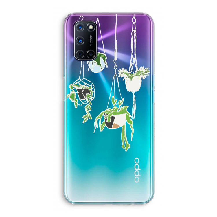 Hang In There: Oppo A92 Transparant Hoesje