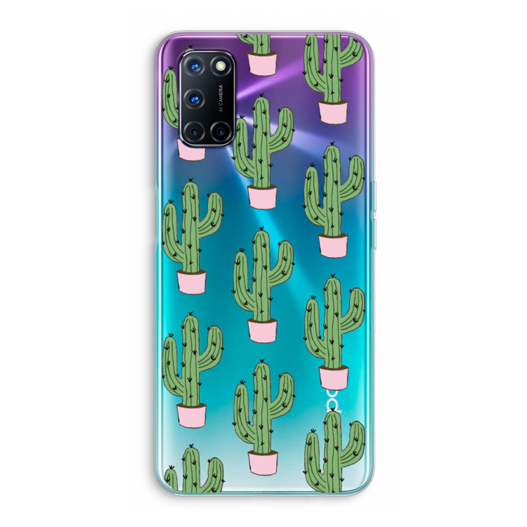 Cactus Lover: Oppo A92 Transparant Hoesje