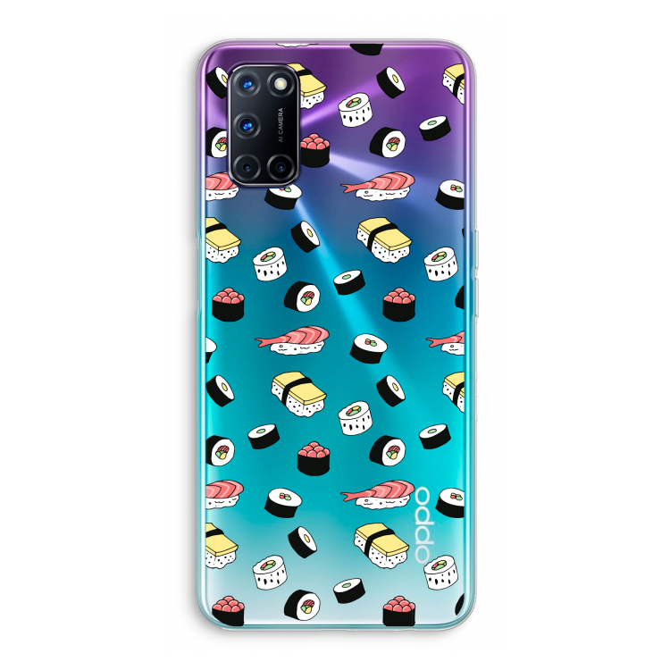 Sushi time: Oppo A92 Transparant Hoesje