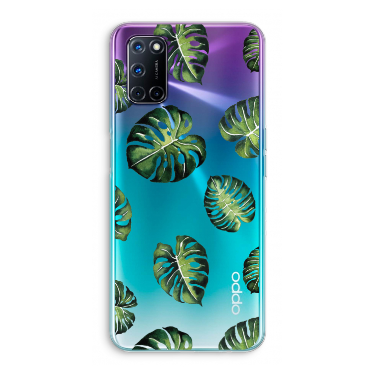 Tropische bladeren: Oppo A92 Transparant Hoesje
