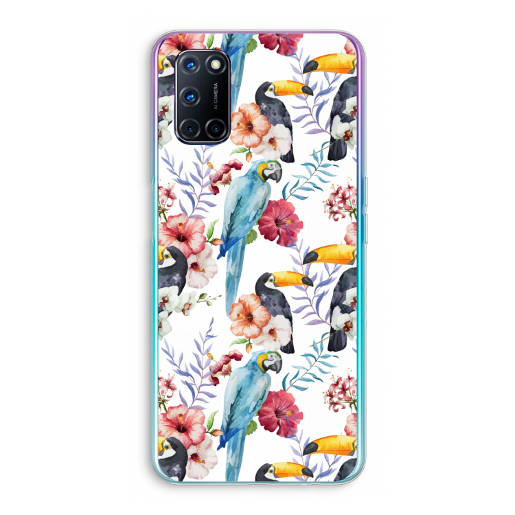 Bloemen tukan: Oppo A92 Transparant Hoesje