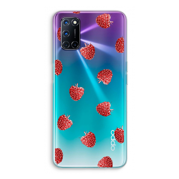 Framboosjes: Oppo A92 Transparant Hoesje