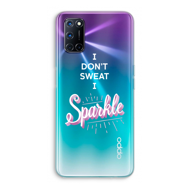 Sparkle quote: Oppo A92 Transparant Hoesje