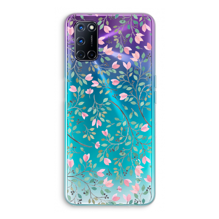 Sierlijke bloemen: Oppo A92 Transparant Hoesje