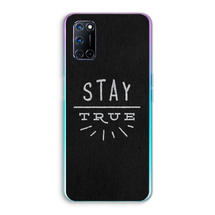 Stay true: Oppo A92 Transparant Hoesje