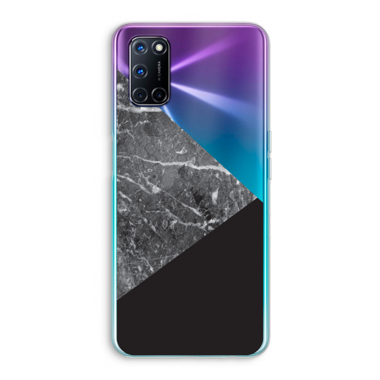 Combinatie marmer: Oppo A92 Transparant Hoesje