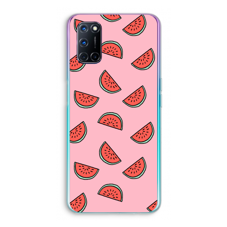 Watermeloen: Oppo A92 Transparant Hoesje