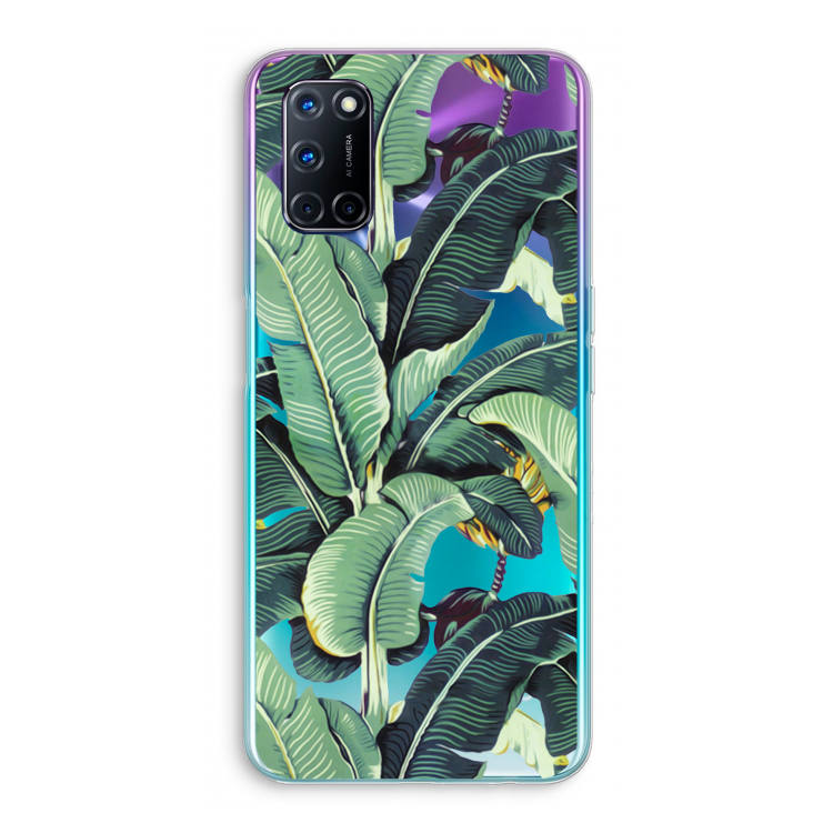 Bananenbladeren: Oppo A92 Transparant Hoesje
