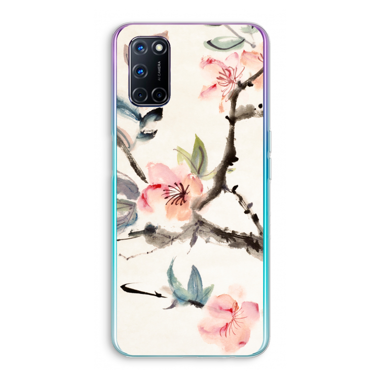 Japanse bloemen: Oppo A92 Transparant Hoesje