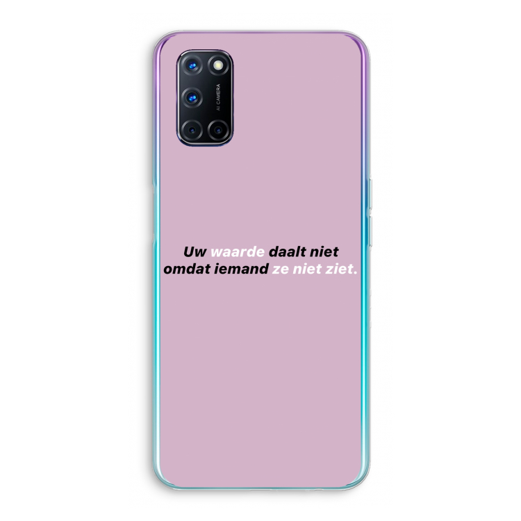 uw waarde daalt niet: Oppo A92 Transparant Hoesje
