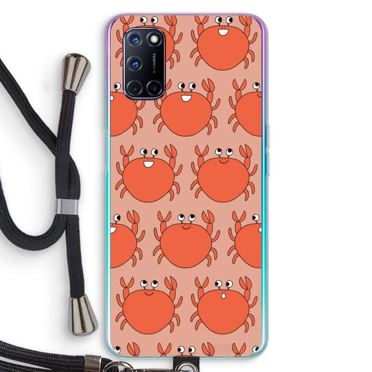 Krab: Oppo A92 Transparant Hoesje met koord