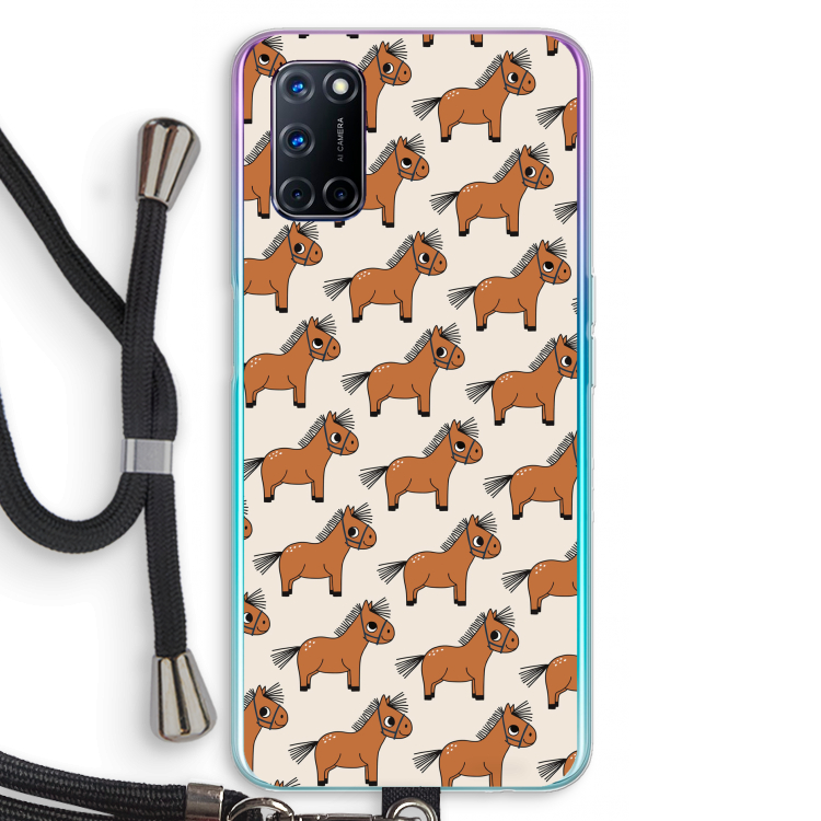 Pony: Oppo A92 Transparant Hoesje met koord