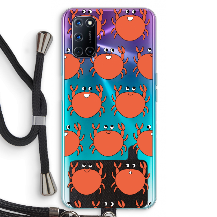 Krab: Oppo A92 Transparant Hoesje met koord