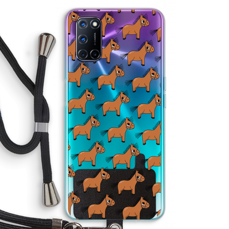 Pony: Oppo A92 Transparant Hoesje met koord