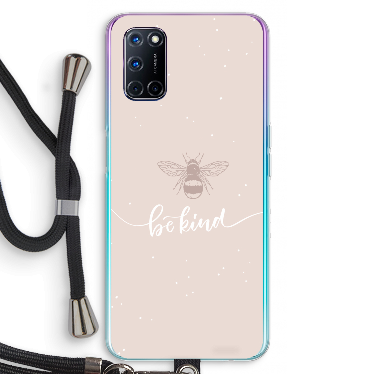 Be(e) kind: Oppo A92 Transparant Hoesje met koord