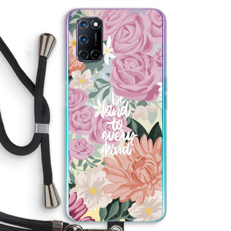 Kindness matters: Oppo A92 Transparant Hoesje met koord
