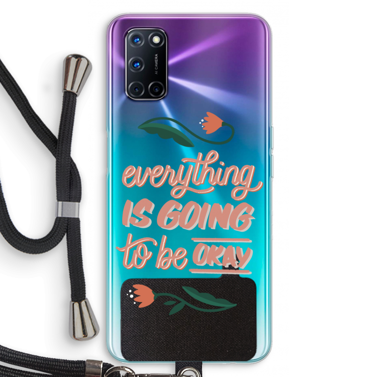 Optimistic flower girl: Oppo A92 Transparant Hoesje met koord