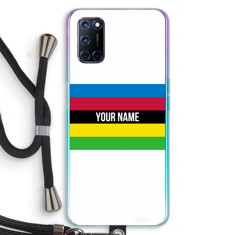 WK Wielrennen: Oppo A92 Transparant Hoesje met koord
