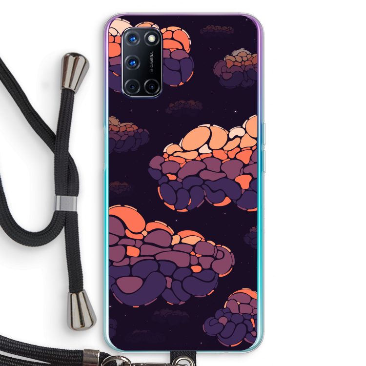 Patroon Wolken: Oppo A92 Transparant Hoesje met koord