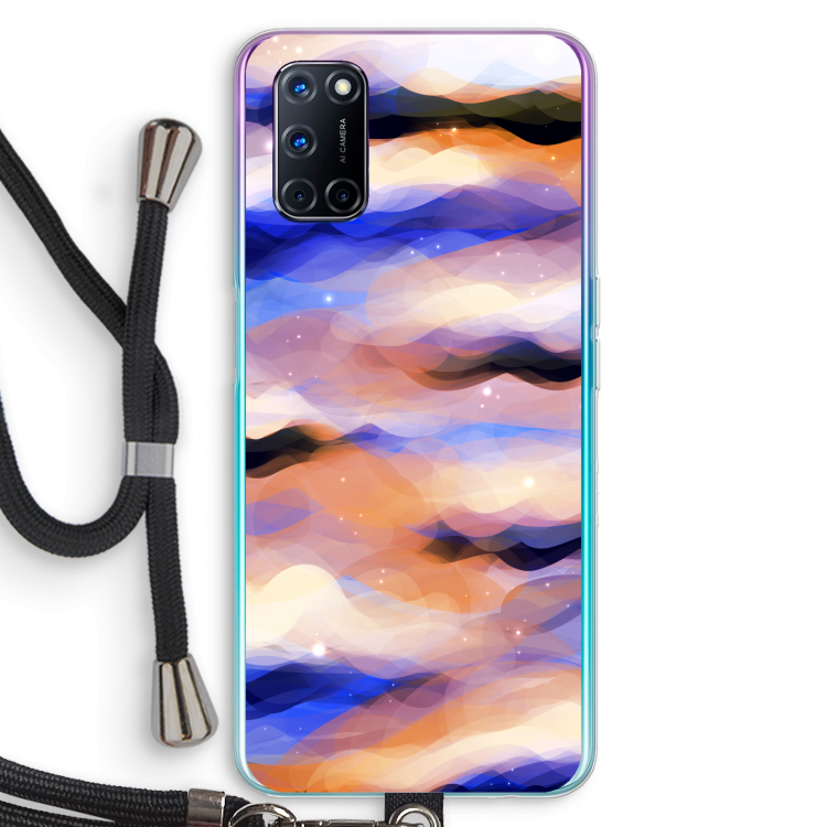 Donkere Wolken: Oppo A92 Transparant Hoesje met koord
