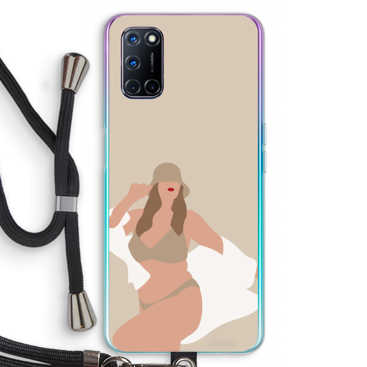 One of a kind: Oppo A92 Transparant Hoesje met koord