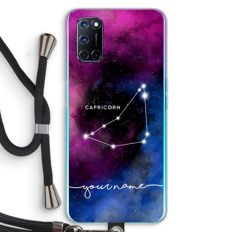 Sterrenbeeld - Donker: Oppo A92 Transparant Hoesje met koord