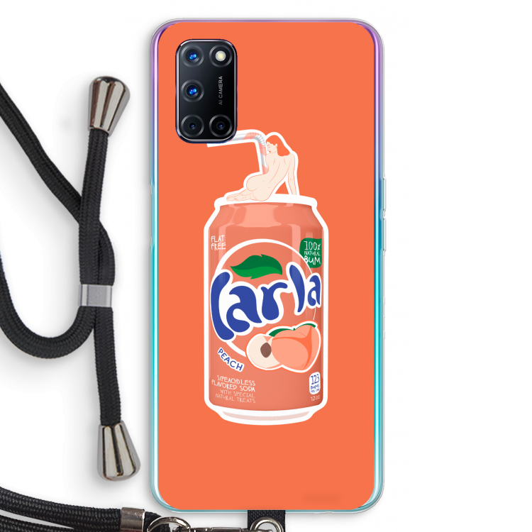 S(peach)less: Oppo A92 Transparant Hoesje met koord