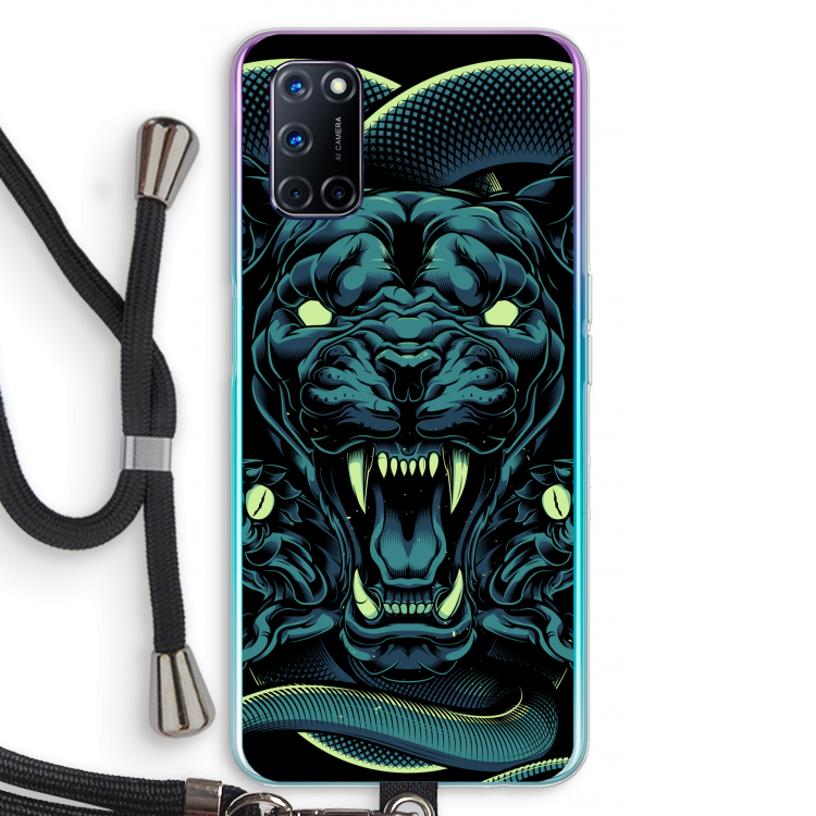 Cougar and Vipers: Oppo A92 Transparant Hoesje met koord