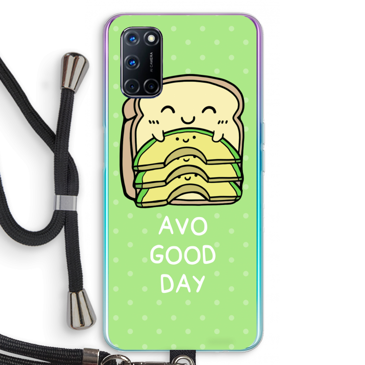 Avo Good Day: Oppo A92 Transparant Hoesje met koord