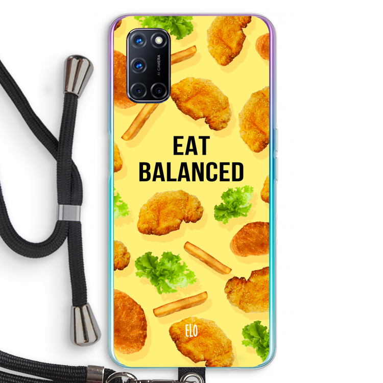 Eat Balanced: Oppo A92 Transparant Hoesje met koord