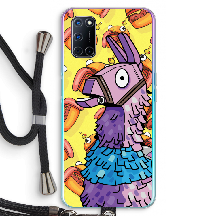 Loot Burger: Oppo A92 Transparant Hoesje met koord
