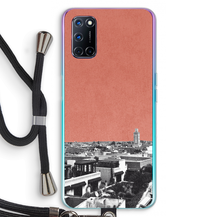 Marrakech Skyline : Oppo A92 Transparant Hoesje met koord